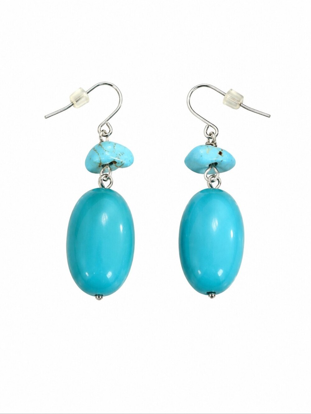 3/$30 HANDMADE Cowboy Core Western Faux Turquoise Dangle Hook Earrings
